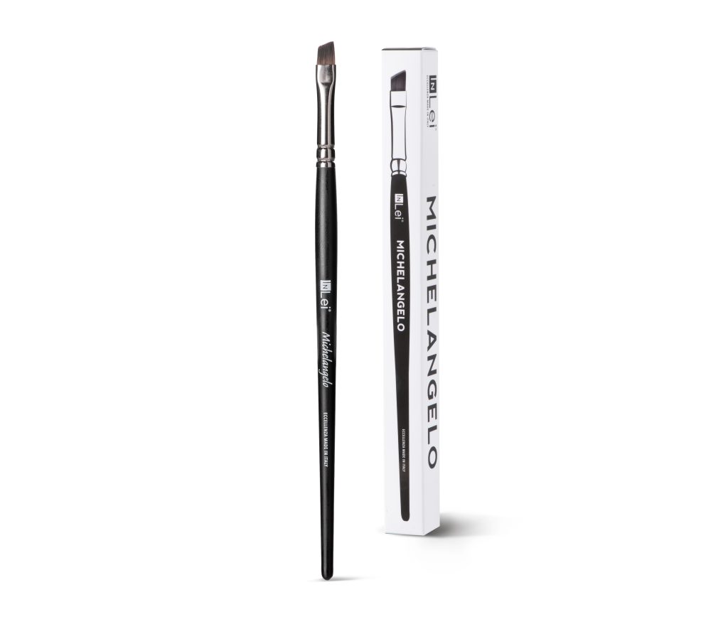 InLei MICHELANGELO, pensulă profesională oblică pentru Brow Artist