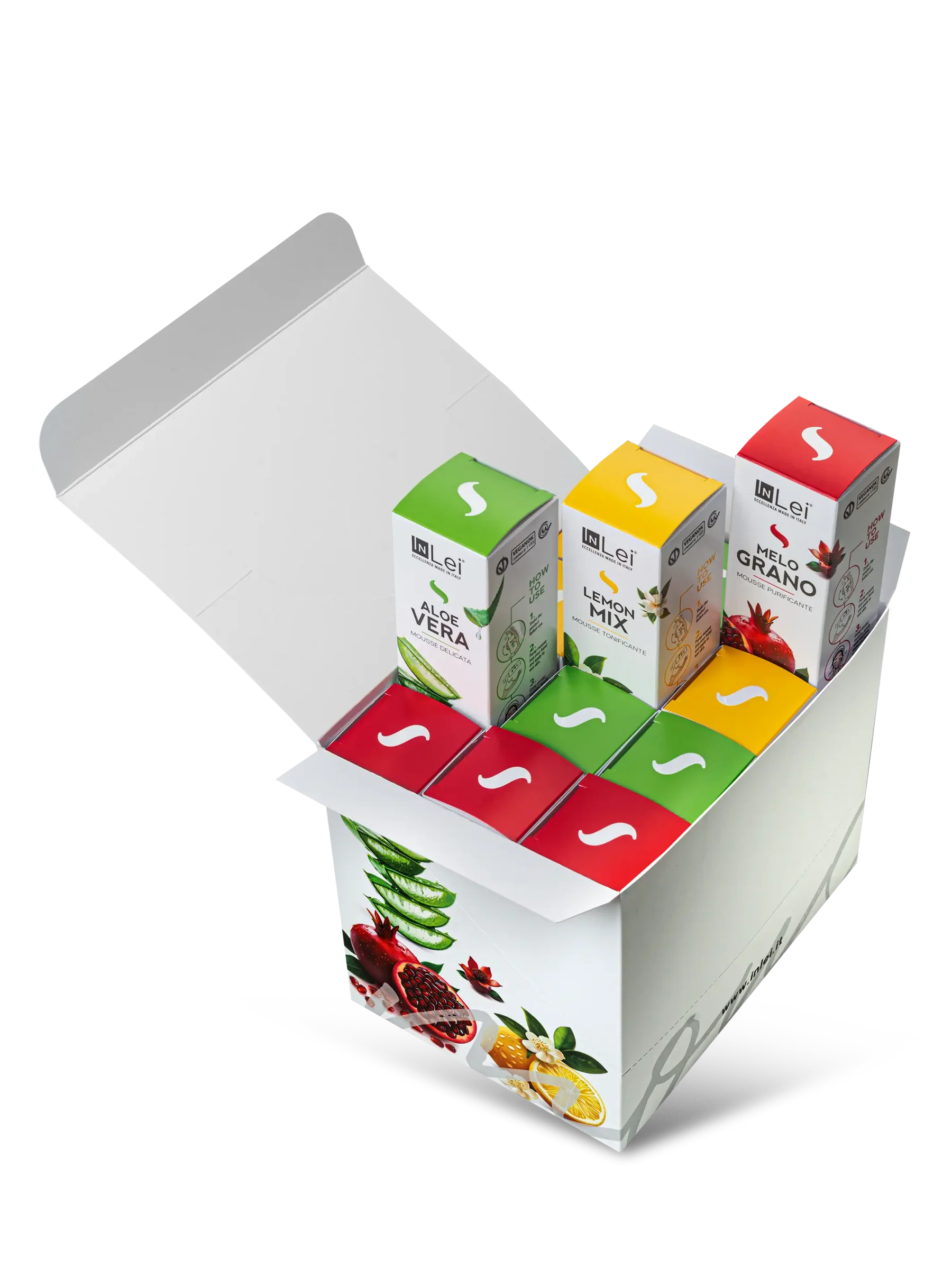 EXPOZITOR COCKTAIL SET TRAVEL SIZE – mix demachiante pentru gene, sprâncene și față 50 ml - imagine 3