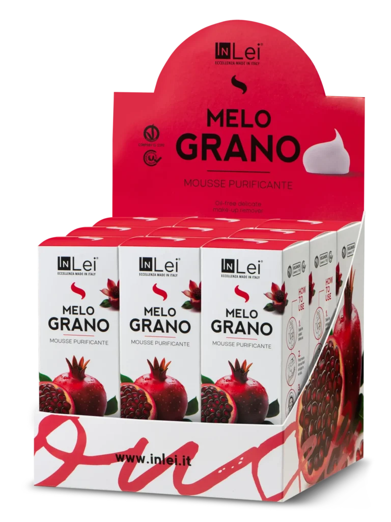 EXPOZITOR MOUSSE MELOGRANO – demachiant purifiant pentru gene, sprâncene și față 100 ml